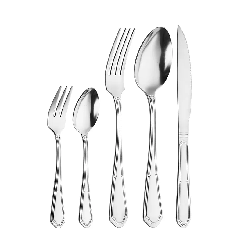 30 Piece Stainless Steel Sets Elegant Silverware Set Rust Resistant For Kitchen Tableware Mirror Polish 13/0 Stainless Steel