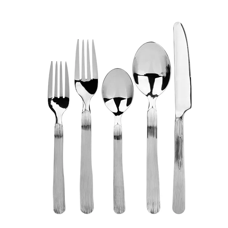30pcs Stainless Steel Sets Professional Cutlery Set With Polished Surface For Restaurant Mirror Polish 13/0 Stainless Steel