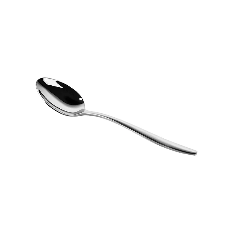 Classic Stainless Steel Dinner Spoon with Gold Color Flat Cutlery JieYang Factory 18/0 Stainless Steel Mirror Polish