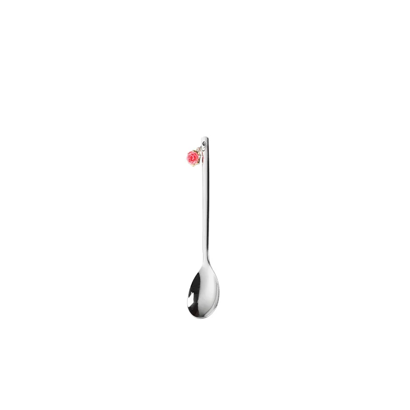 Stainless Steel Children Cutlery Spoon with Cute Decoration Mirror Polish 13/0 Stainless Steel