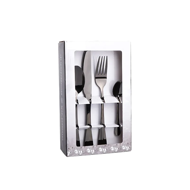Hot Sale Black Mirror Polish Cutlery Set for Giveaways Mirror Polish 13/0 Stainless Steel