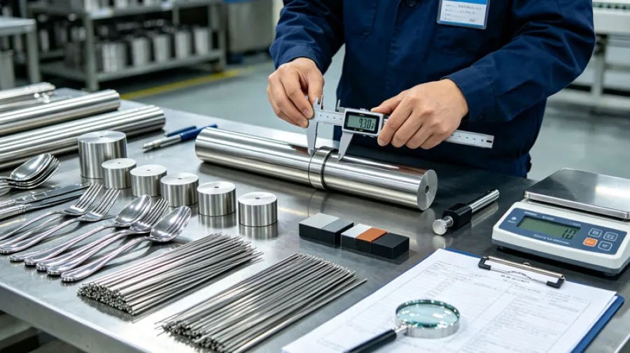 Raw stainless steel material inspection